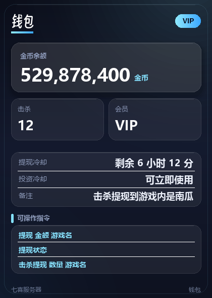 钱包与提现 卡片示例